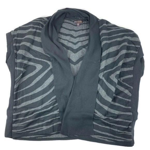 Dana Buchman Womens Cardigan Black Zebra Medium - Picture 1 of 7
